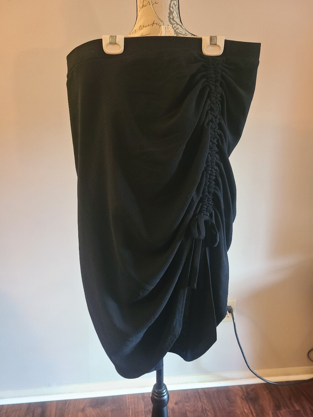 Mossimo Asymmetrical Side Tie Ruched Skirt